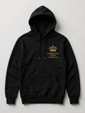 EDZER CUSTOM CO HOODIE Premium  - Couronne Dorée Brodée  - Noir Luxe - Unisexe