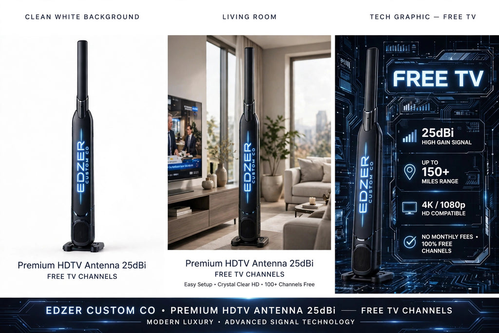 Edzer Custom co- Antenne HDTV premium 4k 100+ chaînes Gratuites- fini facture câble $150!