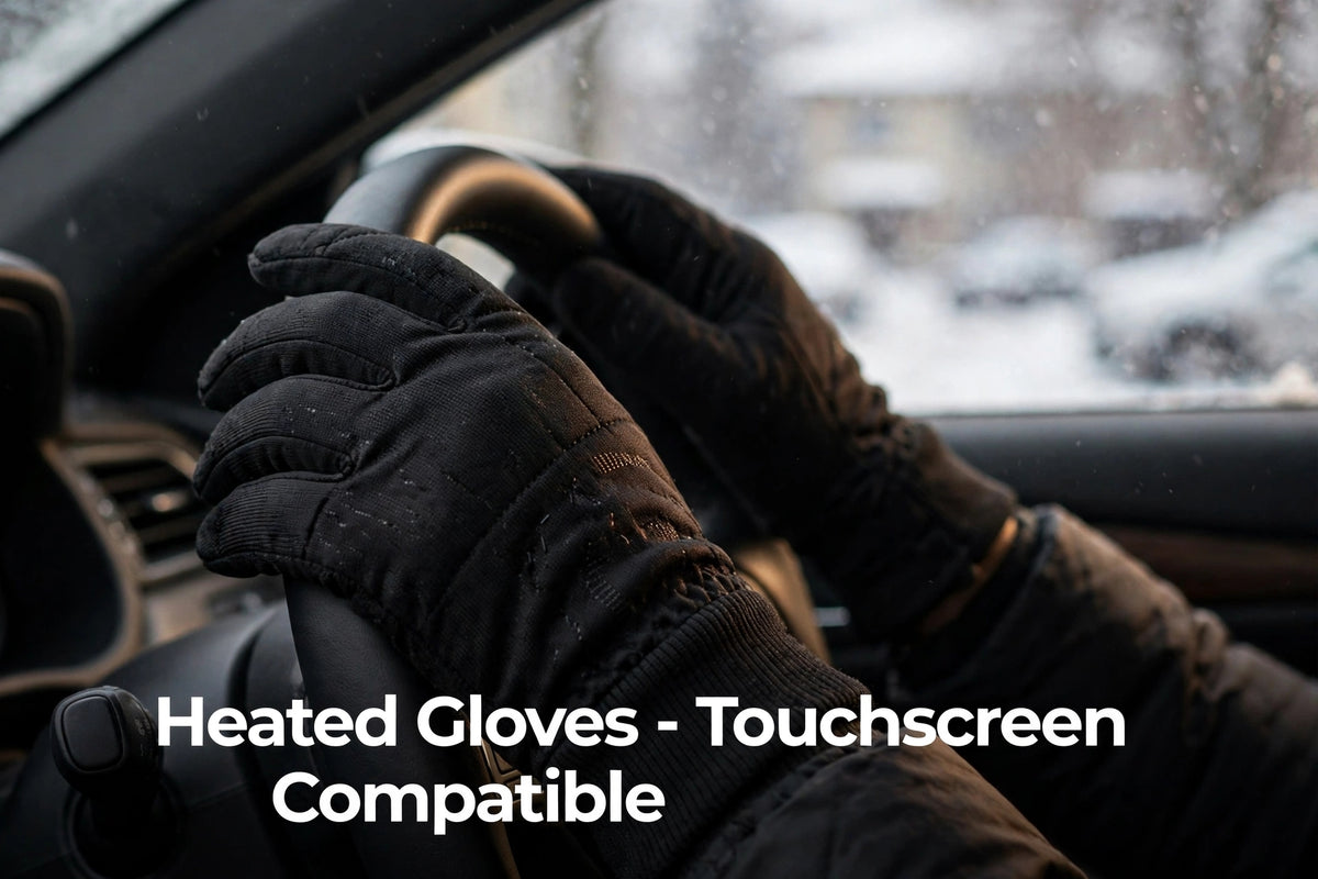 EDZER WINTER DRIVER KIT - STAY WARM- 20°C - HEATED SEAT + GLOVES + DE-ICER SPRAY