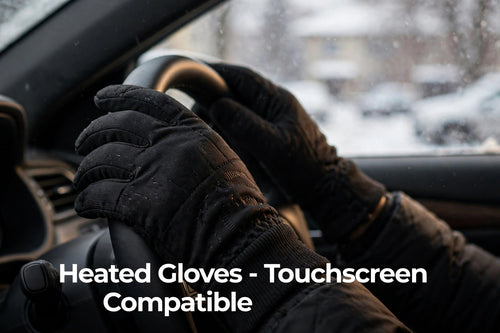 EDZER WINTER DRIVER KIT - STAY WARM- 20°C - HEATED SEAT + GLOVES + DE-ICER SPRAY