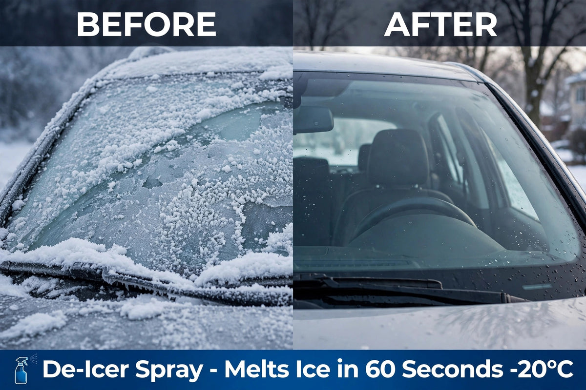 EDZER WINTER DRIVER KIT - STAY WARM- 20°C - HEATED SEAT + GLOVES + DE-ICER SPRAY