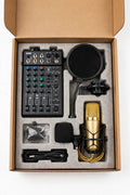 Kit Micro Live TikTok V8 Sound Card BM800 Gold - Podcast Streaming Professionnel