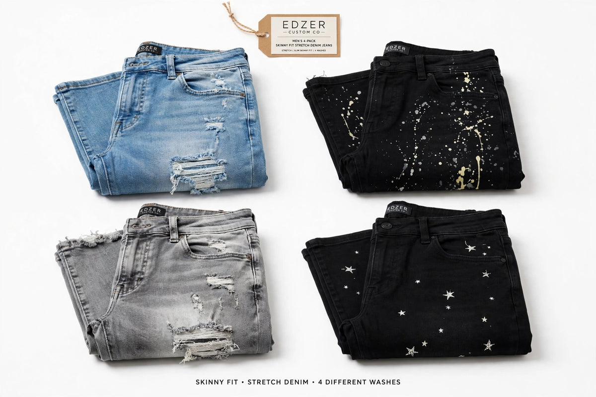 EDZER CUSTOM CO- Pack 4 jeans 👖 SKINNY..."?