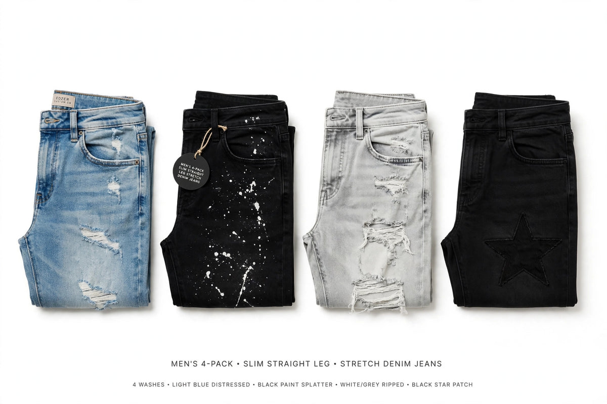 EDZER CUSTOM CO- Pack 4 jeans 👖 SKINNY..."?